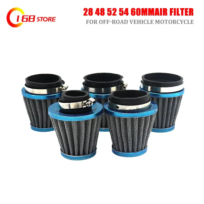 28mm 48mm 52mm 54mm 60mm Mushroom Head Motorcycle Carburetor Air Filter Cleaner For ATV Dirt Bike