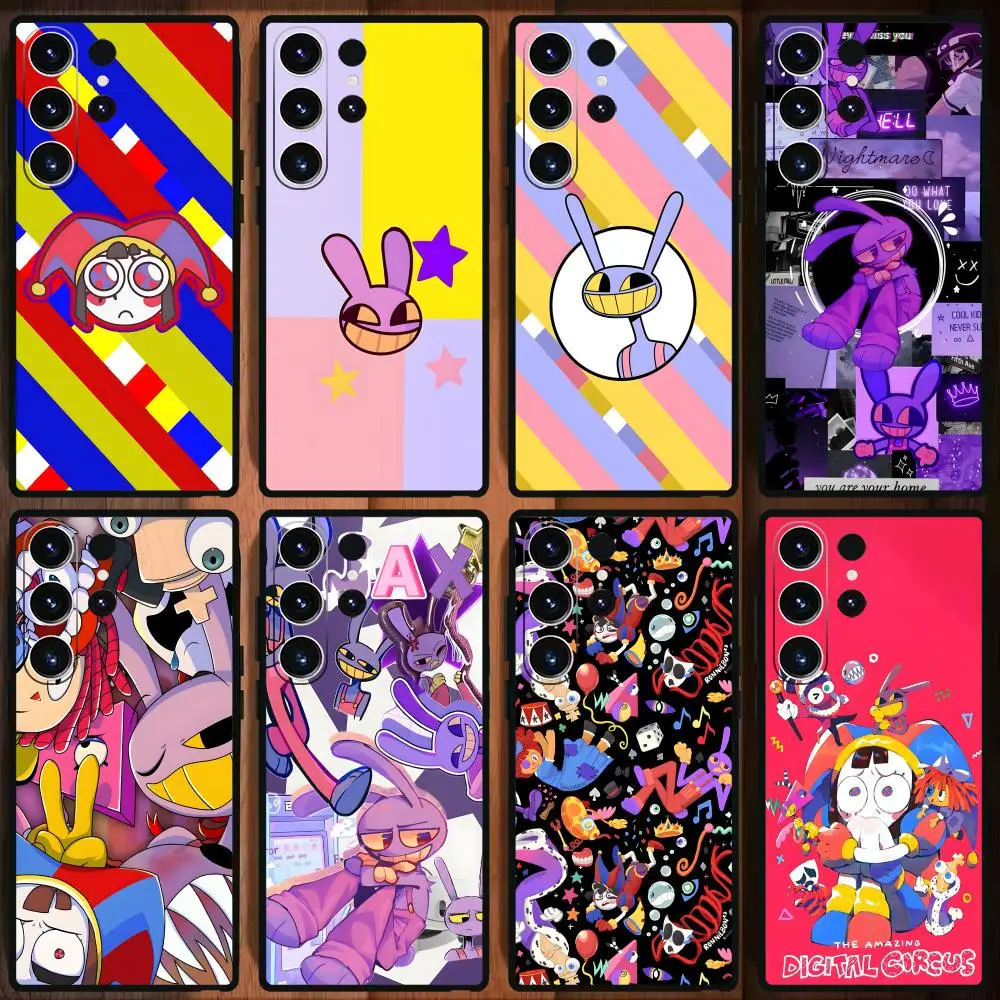 anime D-Digital C-Circus Phone Case For Samsung Galaxy S25 S24 S23 S22 S21 S20 Plus Ultra Note20 Soft Black