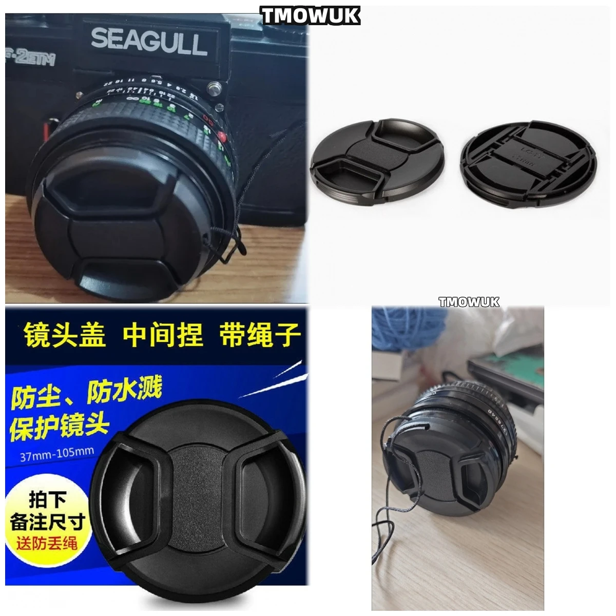

For PENTAX KF 645D K-5 Q10 MZ-S K-1 Ist DL2 K-S2 Camera Lens Cap Protective Cover Center Pinch Snap-on 49mm 52 55 58 62 67 72 77