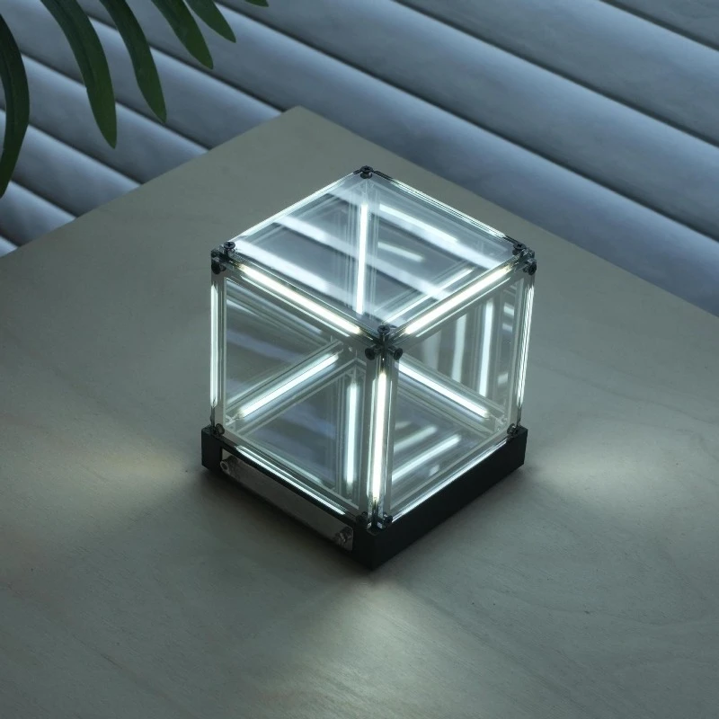 Four-dimensional space ambient light, desktop ornament, abyss night light, bedroom creative bedside gift, advanced sense