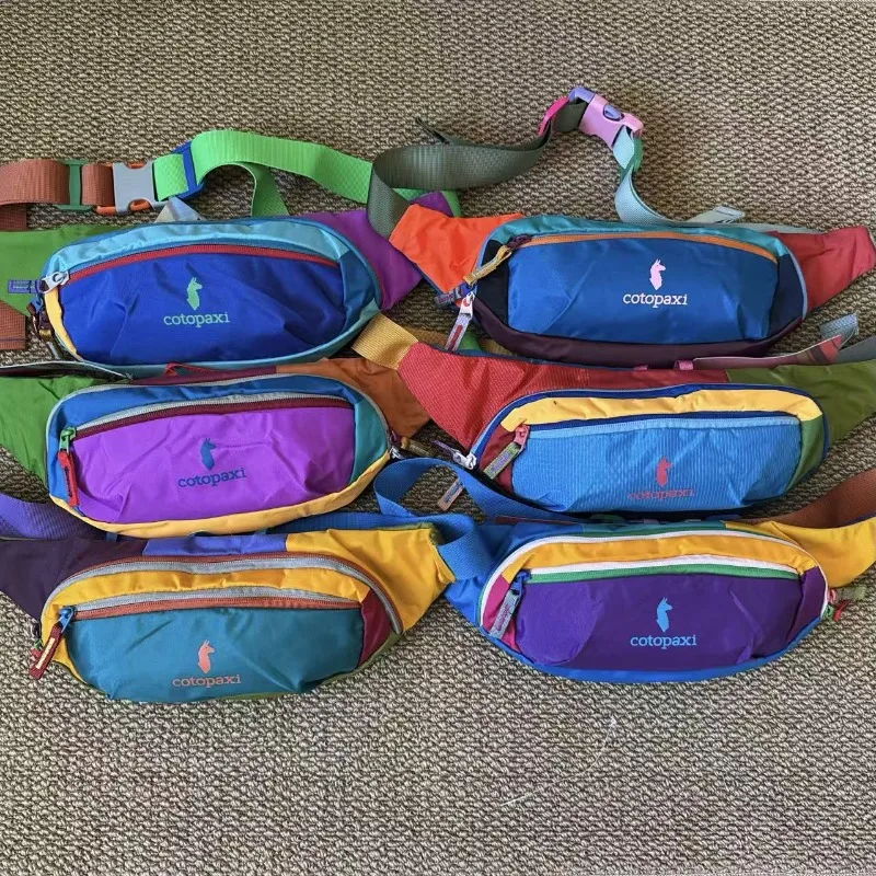 

Alpaca crossbody bag 3L dopamine color-blocking outdoor travel sports chest bag for men and women