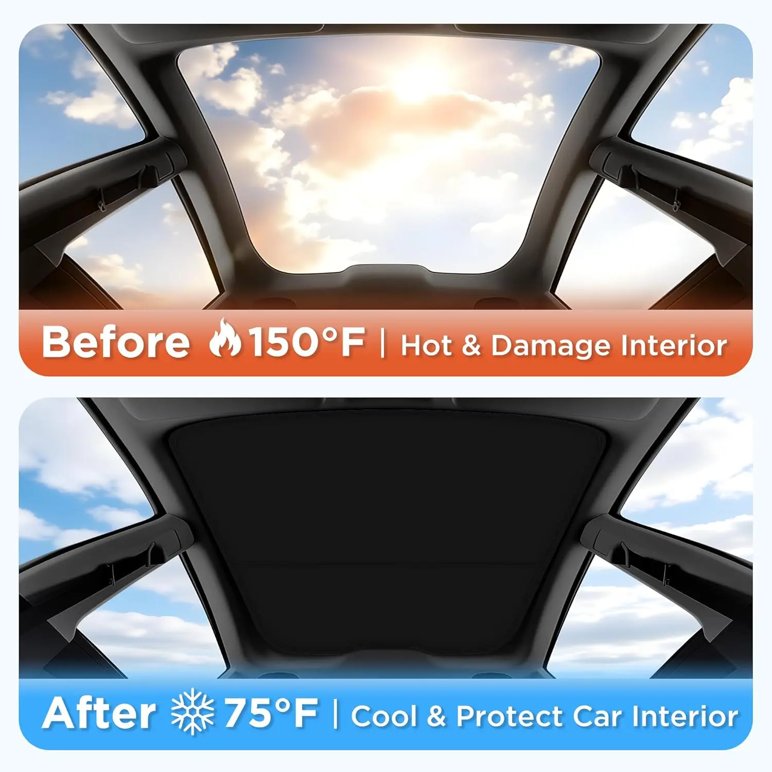 2026 For Tesla Model Y Juniper Model 3 Highland Magnetic Suction Clip Sunshade Sunroof honeycomb Sunshades Model 3 Highland Skyl