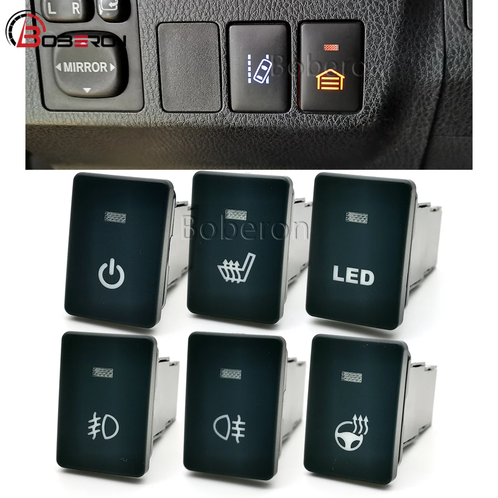 1Pc Car LED Light Front Rear Fog lamp Button Mirror Heating Switch Power Button For Mitsubishi Outlander 2013-2020 Accessories