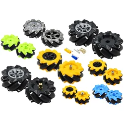 4pcs/lot 48mm 60mm 80mm 97mm High Hardness Plastic Mecanum Wheel Omni-Directional for TT Motor Smart Robot Car with 6mm hubs