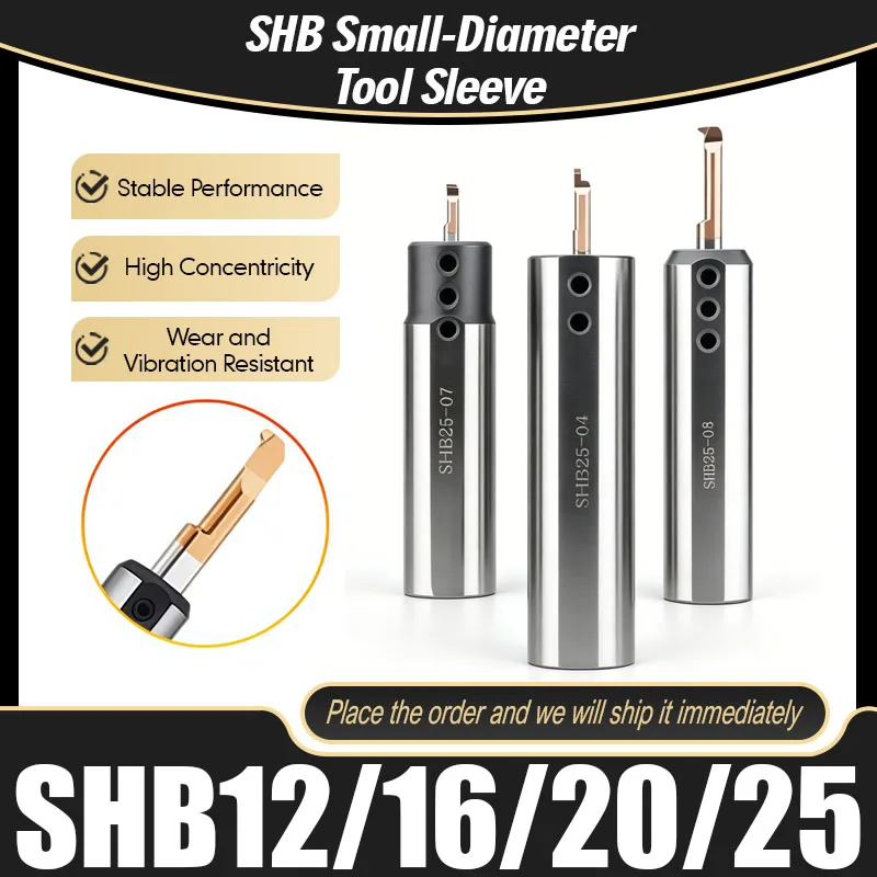 

SHB12 SHB16 SHB20 SHB25 Small Diameter Boring Bars Round Shank Boring Tool Holder Tools Rod Milling Lathe Boring Cutter Sleeve