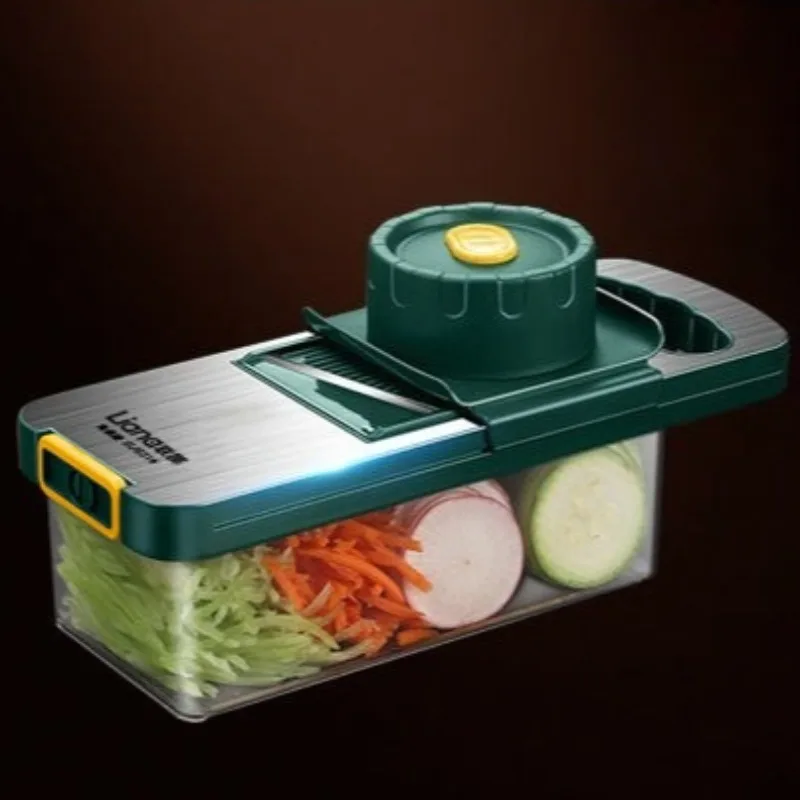

Stainless Steel Multi-function Vegetable Cutter Storage Groove ‌Removable Vegetable Tools Easy Cleaning Household Kitchen Tools