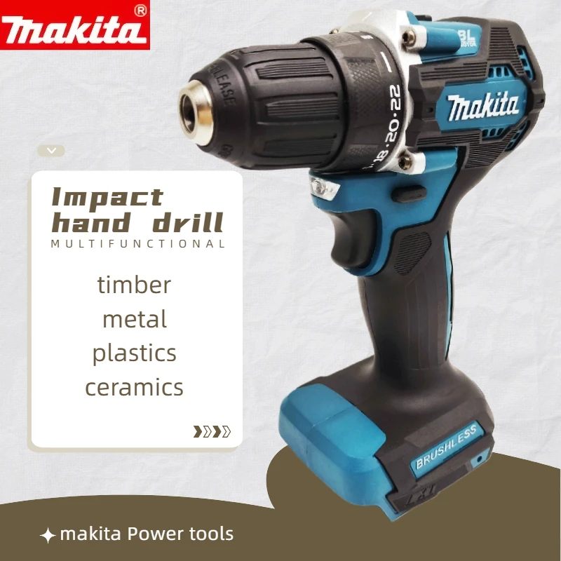 Makita DDF487 18V Brushless Cordless Hammer Drill Driver, 10mm Sub-Compact Power Tool (Bare Tool)