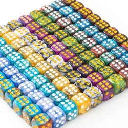 Premium Quality Round Dot D6 Dice Set for Table Board Gaming - 12mm Mixed Color, Pack of 10