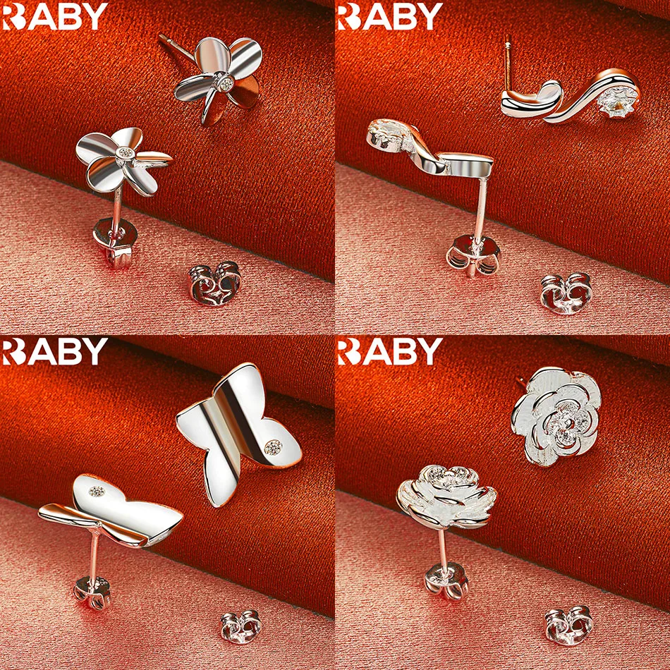 

URBABY 925 Sterling Silver Earrings Stud Earrings For Women Charm Trend Birthday Gifts Fashion Party Fine Jewelry