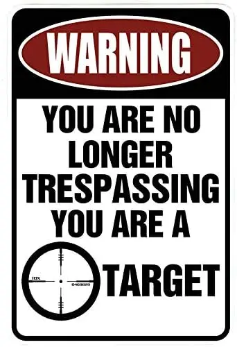 

Funny Metal Warning Sign for Garage, Man Cave, Yard or Wall - Custom Kraze Design