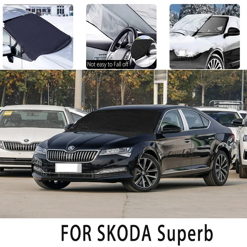 

Carsnow cover front coverfor SKODA Superb snowprotection heat insulation shade Sunscreen wind Frost prevention car accessories