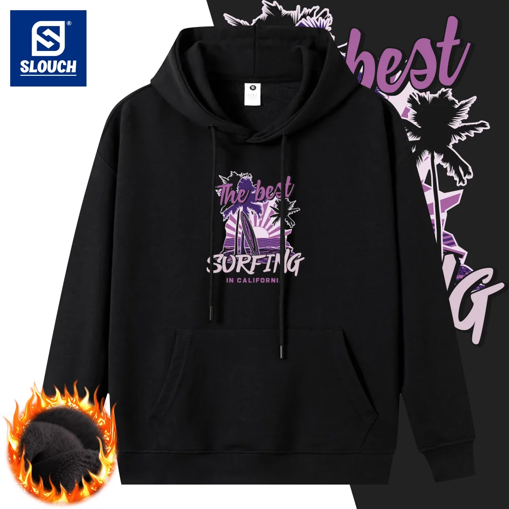 

Лучший свитшот с принтом для серфинга, уютный пуловер, топы в стиле хип-хоп, мужская одежда, осенне-зимние теплые толстовки большого размера с длинными рукавами