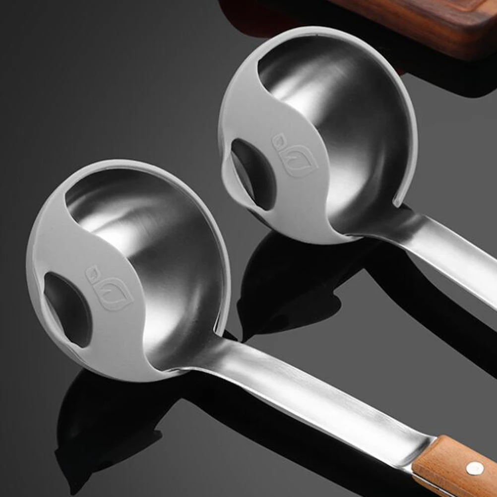 

2pcs Separator Ring Silicone Soup Multifunctional Grease Filter For Spoon Large Size Clip On Oil Grease Separator Soup Oil