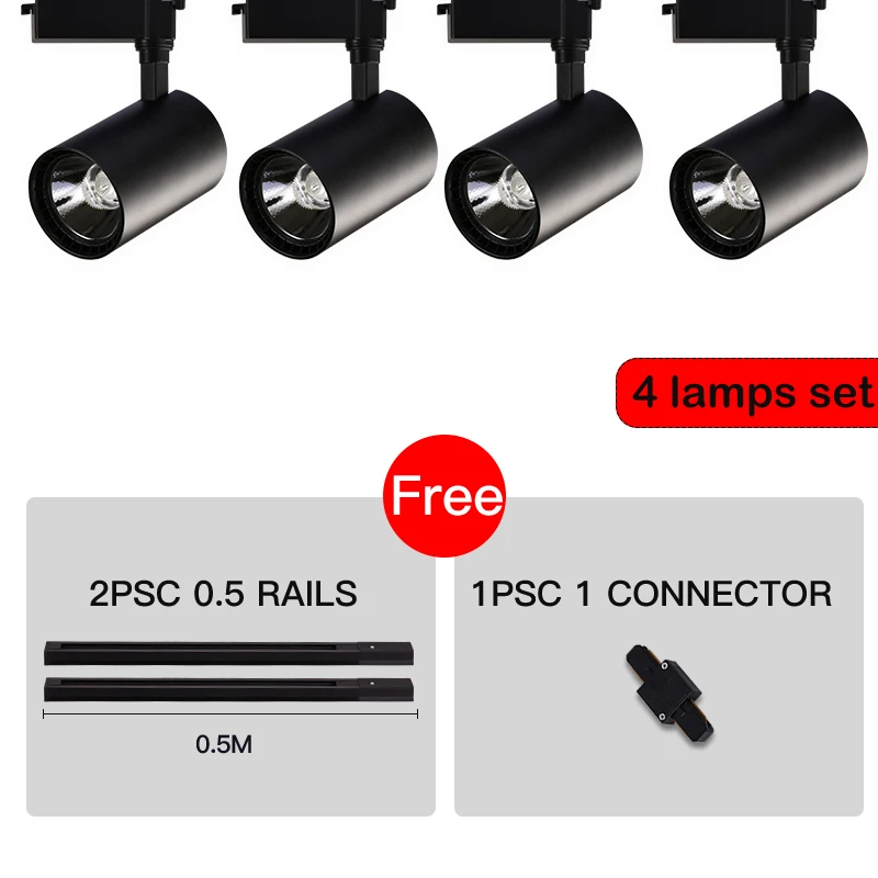 Spoorlicht 50W Hoge heldere plafondlamp Spoorlicht Railverlichting Spots Led voor keukenverlichting Slaapkamer Home Track Daklamp