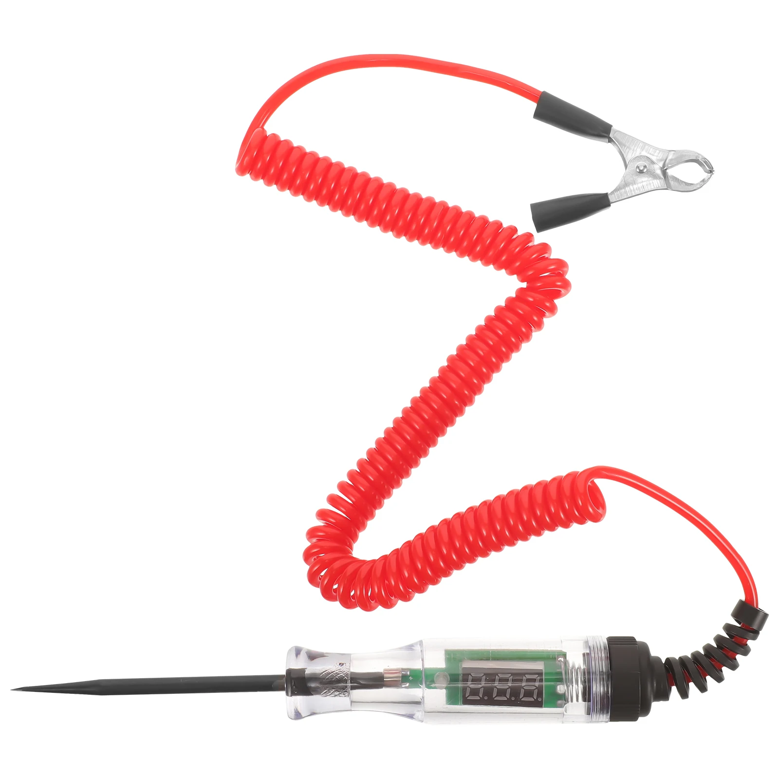 Electric Tester Digital Display Automotive Voltage Heavy Duty Circuit Tester Spring Wire Auto Test Light