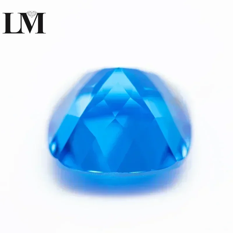 Cobalt Spinel VVS1 Square Cushion Blue Demon Gemstone Charms Beads for Diy Jewel Making Materials Selectable AGL Certificate