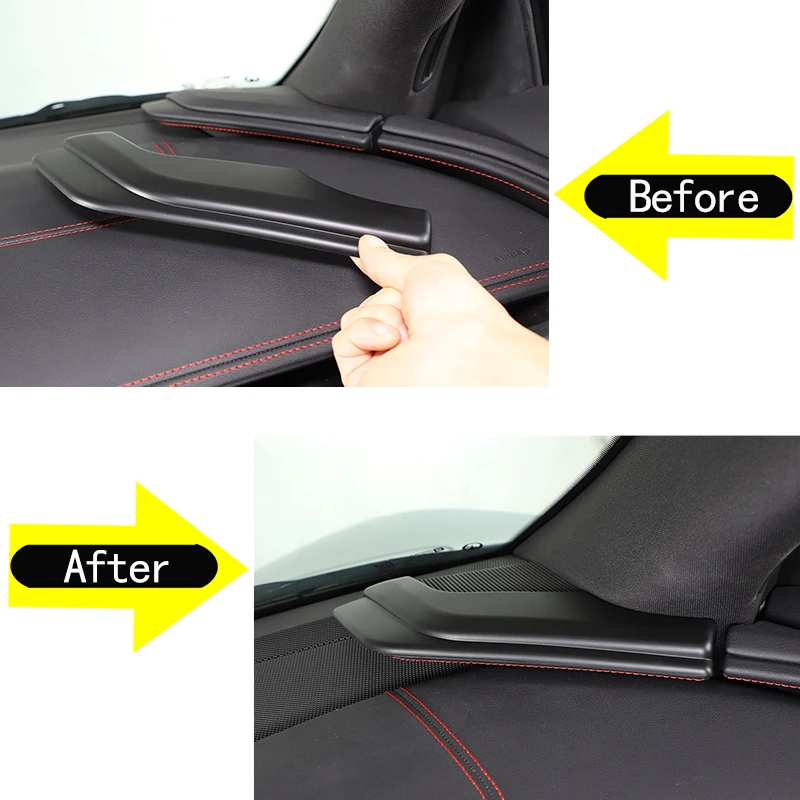 ABS 3 Color Selection Car Dashboard Side Panel Trim Decorative Cover Kit For Chevrolet Corvette C8 Stingray Z51 Z06 2020-2023