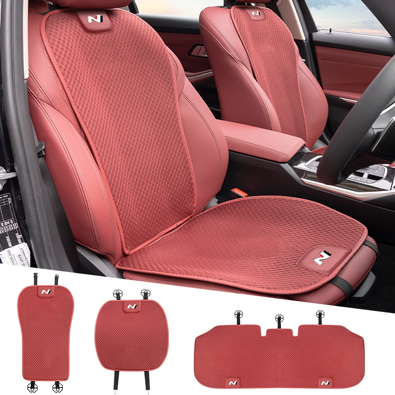 Car Ice Silk Seat Cover Front Rear Cushion Protector Pad For Hyundai N Line I30 I20 IX35 Accent Tucson Elantra Getz Genesis