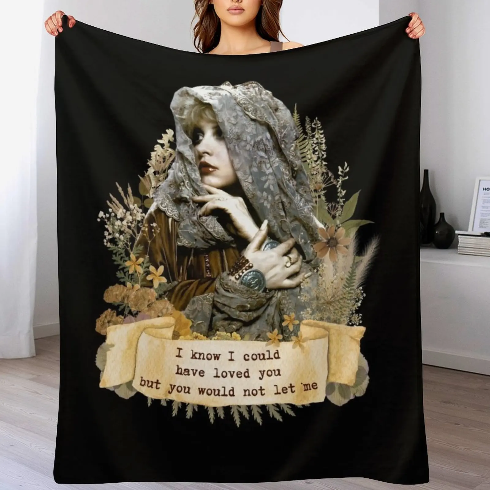

Cottagecore Stevie Nicks Silver Springs Throw Blanket Warm Comfortable Blanket for Office Napping