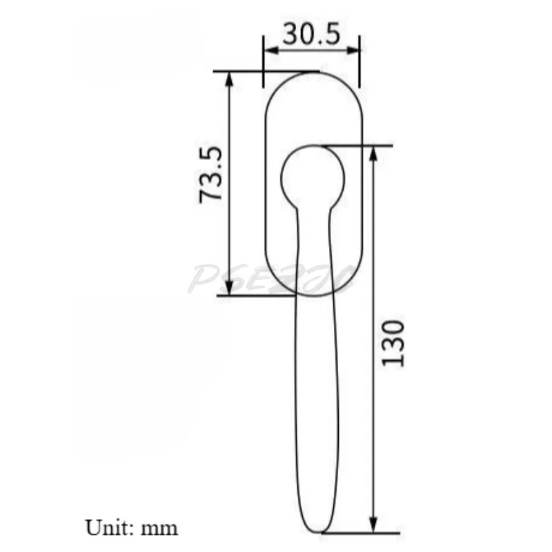 Window Handle Brass Forged Thick Solid Window Handle Push Window Handle Inside and Outside