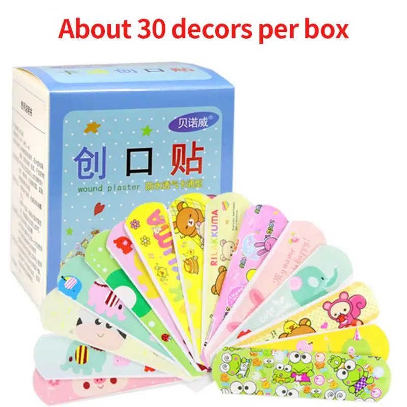 Cute Cartoon Medical Patch para crianças, Ataduras adesivas à prova d'água ferida, Primeiro Band Aid respirável à prova de poeira, 120pcs
