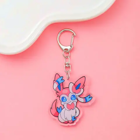 Anime Pokémon Eevee Akryl Nyckelring Tillbehör Tecknad Rolig Hänge Söt Kreativ Väska Charm Bilnyckelring Vänner Fans Presenter 6 best sales eevee nyckelring - №2