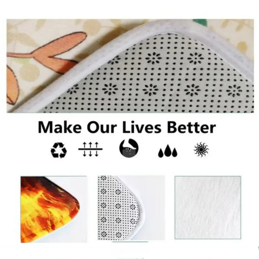 VIKAMA Katzenförmiger Plüschteppich, 3D-Design, weich, flauschig, rutschfest, waschbare Matte für Schlafzimmer, Badezimmer, Bettseite – Detail 7