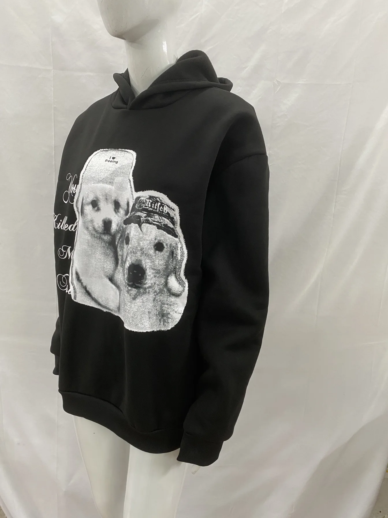 Américain rétro lâche personnalité impression pull automne et hiver saison à capuche à manches longues pull top Y2K vêtements