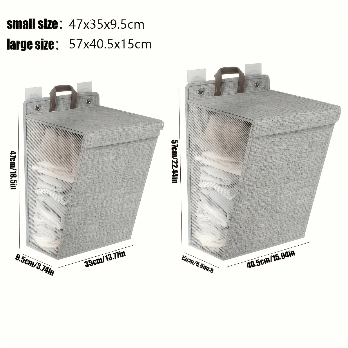 Wall Mount Mesh Laundry Hamper Collapsible Hanging Dirty Clothes Basket Space Saving Organizer Small Bathroom Dorm Home Storage - view 6