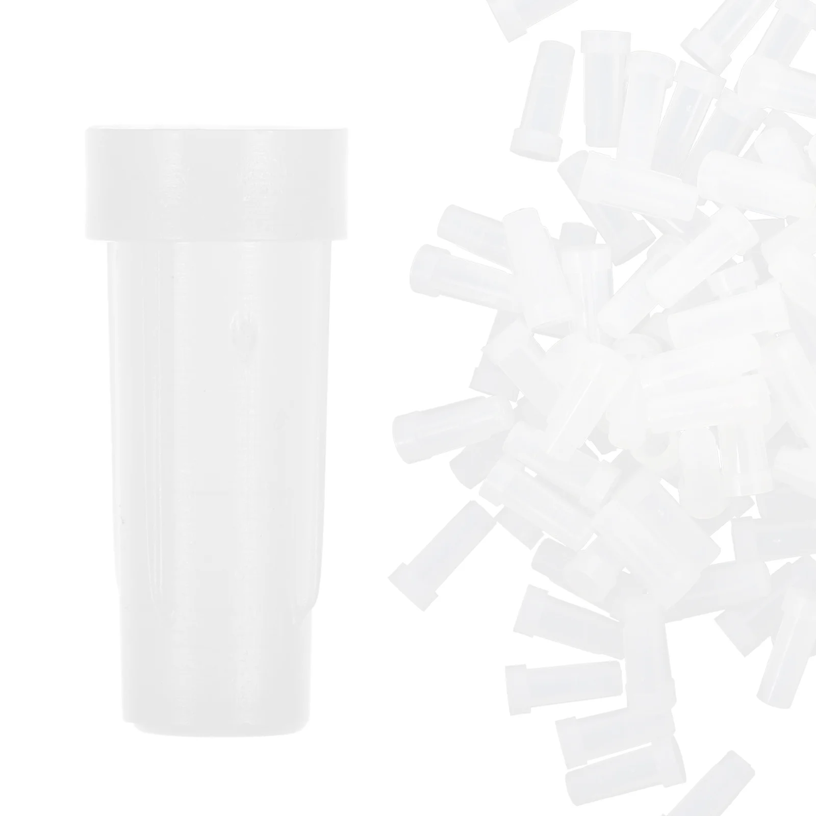 

200 Pcs Syringe Sealing Cap Adhesive Injector Caps Clog Tip Cleanliness Needle Covers Luer Lock Pp