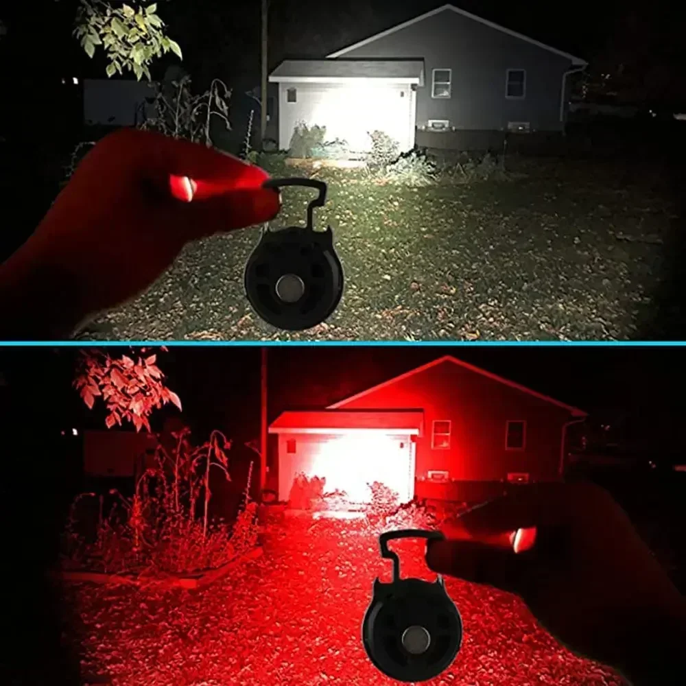 Interfaccia USB ricaricabile portatile multifunzionale Luce da lavoro a LED Luce da campeggio esterna di emergenza Luce portachiavi per arrampicata su roccia