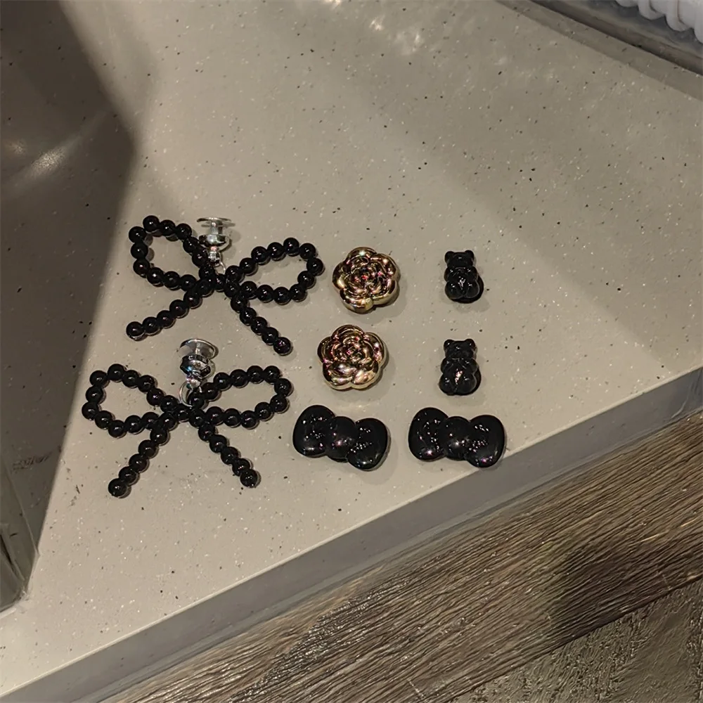 1 ensemble de breloques de chaussures avec nœud en perles, accessoires de chaussures à boucle détachable 3D avec décorations florales en perles, DIY bricolage