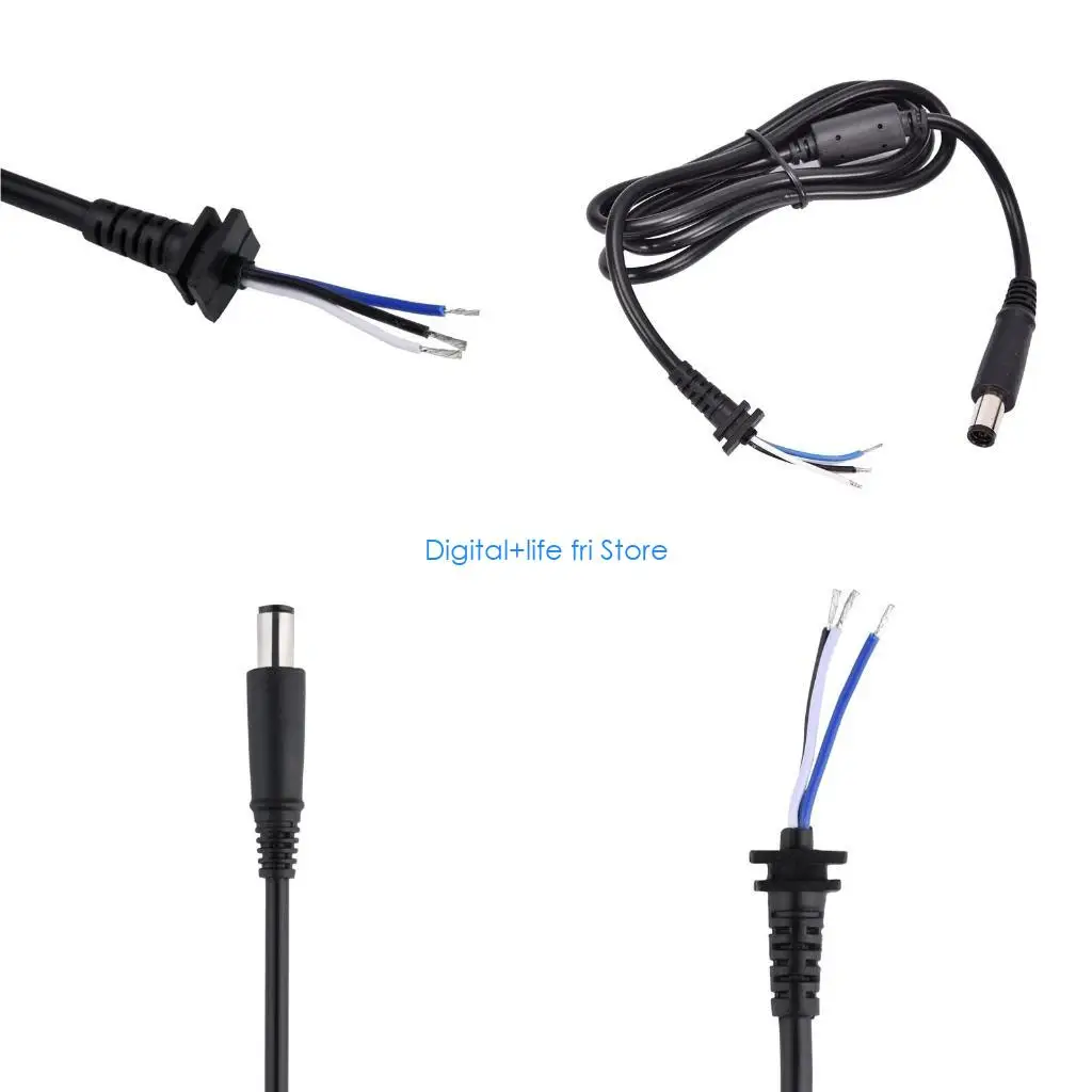 E06D DC 7.4x5.0mm Plug Connector Power Cable with Central Pin For  for  Laptop DC Tip Power Plug Cord 3.94ft