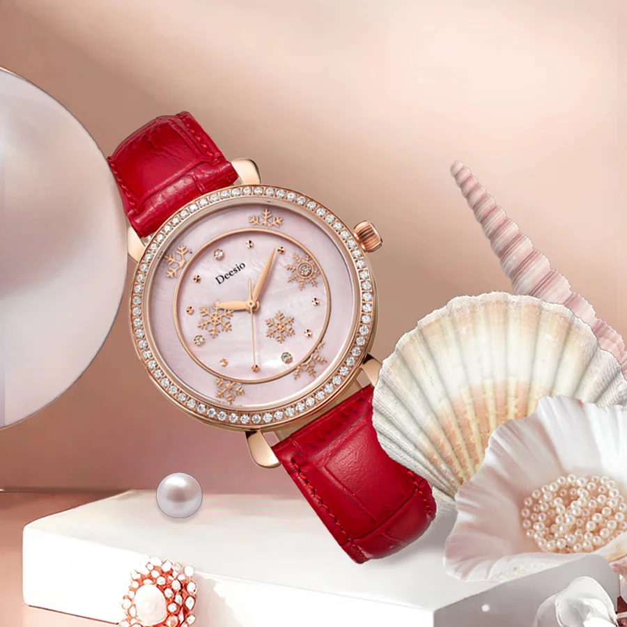 Deesio Brand Luxury Women's Quartz Watches Japan Movement Wristwatches Waterproof Sapphire Glass Surface Mirror Reloj Para Mujer