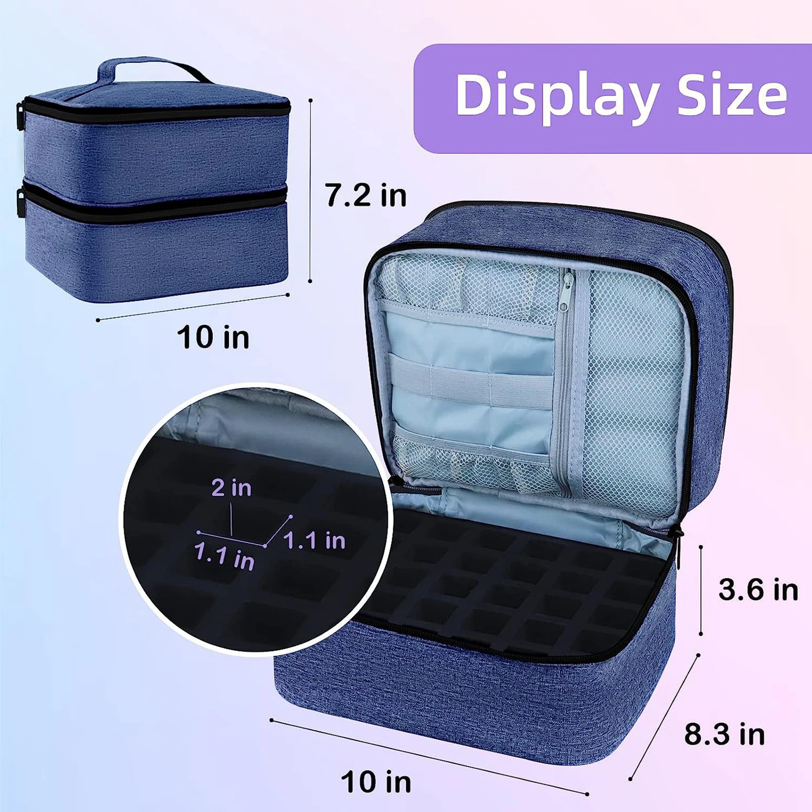 Nail Polish Organizer Bag Cosmetic Bag Portable Travel Nail Polish Carrying Case Nail Tool Bag Multifunctional Cosmetic bag