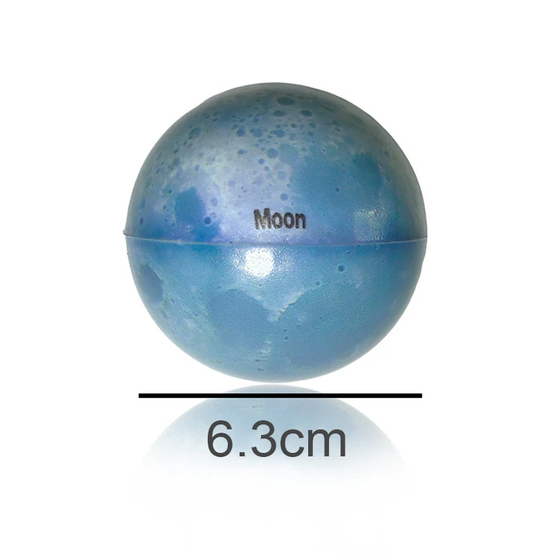 Children Eight Planets Bouncy Ball Toys Moon Star Sponge Elastic Printing Star Ball Educational Stress Relief Toys Teaching Aids