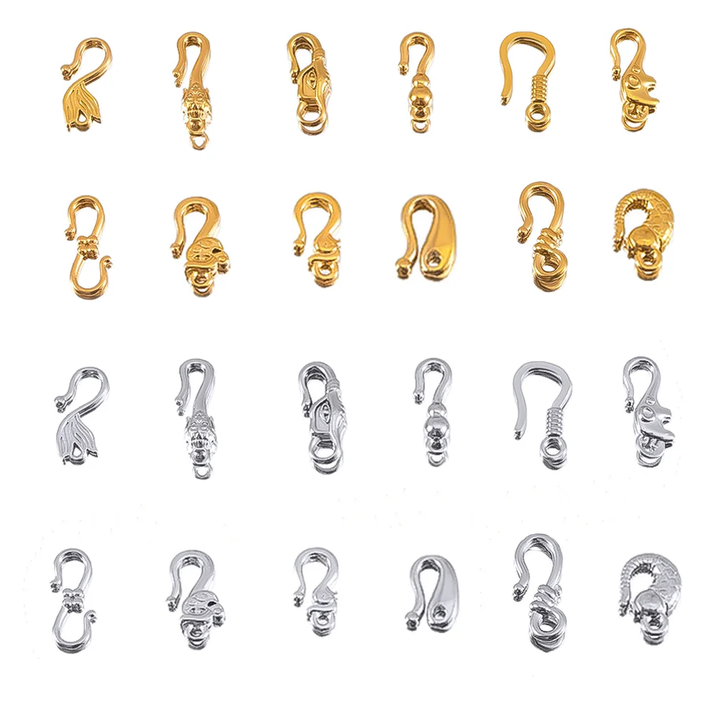

5pcs Stainless Steel Metal Connectors High-quality Handmade Jewelry Hooks Buckles For DIY Necklace Bracelet Accessories Material
