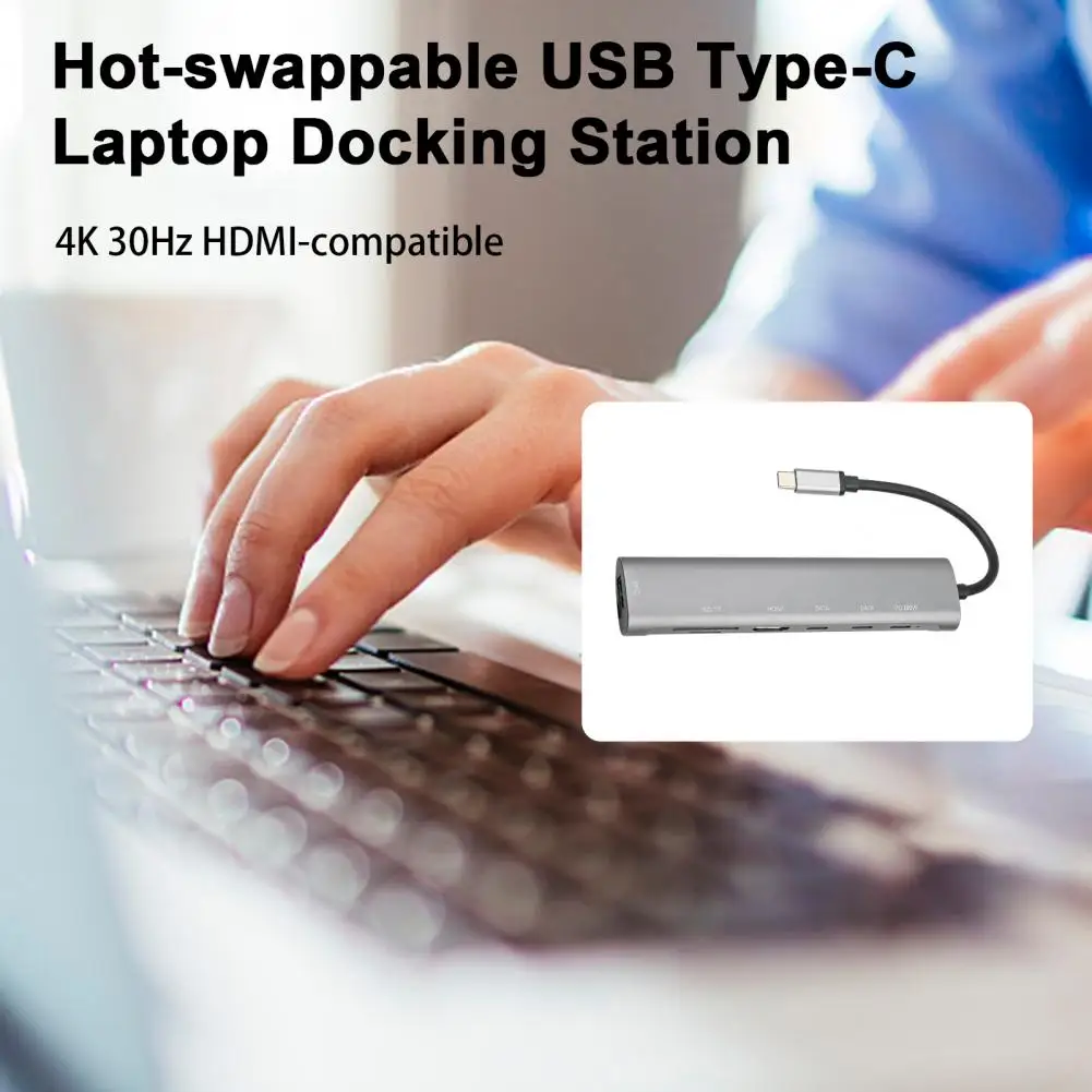 USB Hub Adapter  Professional TF Card Reader Aluminum Alloy  High-performance USB Type-C Docking Station Computer Accessories