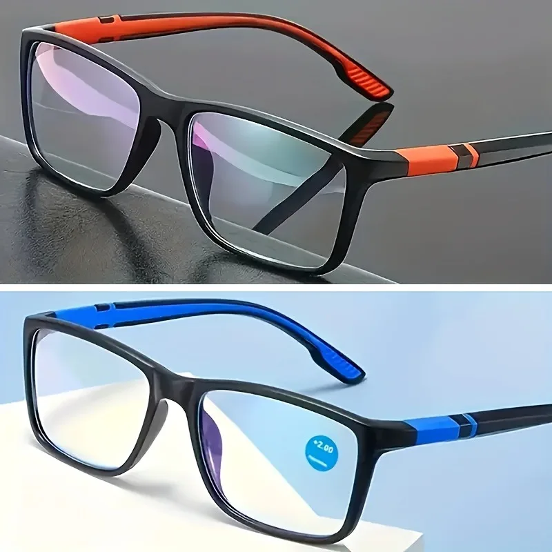 2 Stück Lesebrillen, leicht, gegen Überanstrengung der Augen, modische Computer-Presbyopie-Brille für Damen und Herren