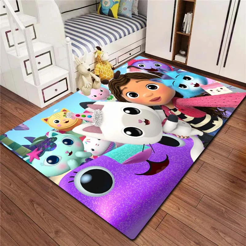 Cute Cartoon Fashion G-Gabby-Dollhouse-e Printed Carpet Luxury Children's Room Decoration Entrance Non slip Carpet Gift Corridor