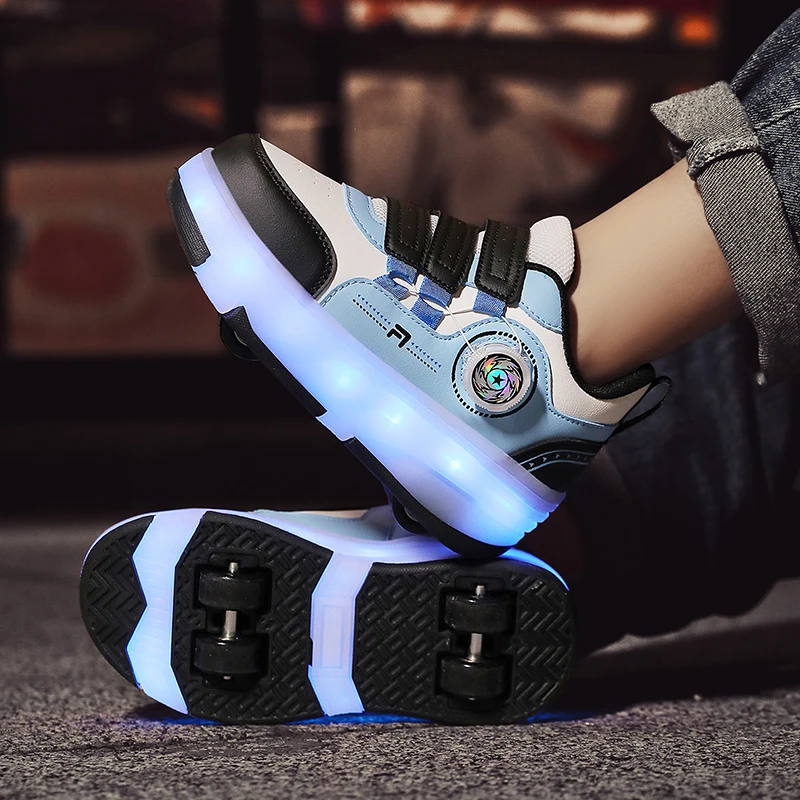 

Viral Summer Heelys New: Girls' 4-Wheel Detachable, Boys' 2-Wheel & Student Transformable Kids' Wheeled Skates