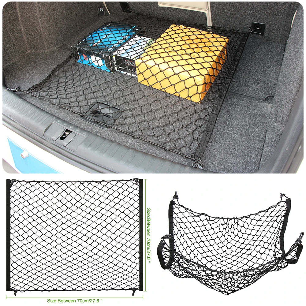 4 HooK Car Trunk Cargo Mesh Net Luggage For Jeep Commander Compass Grand Cherokee Liberty Patriot Wrangler Car Styling