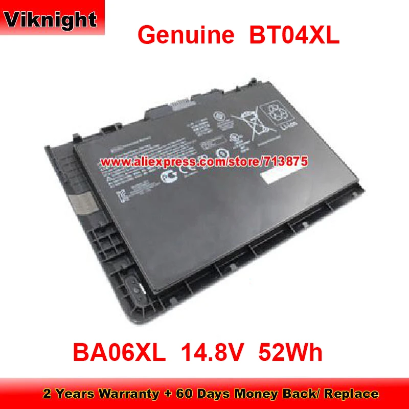 

Genuine BT04XL Battery BA06XL for Hp EliteBook Folio 1040 G1 9470m 9480 HSTNN-IB3Z HSTNN-110C 593554-001 687517-241 14.8V 52Wh