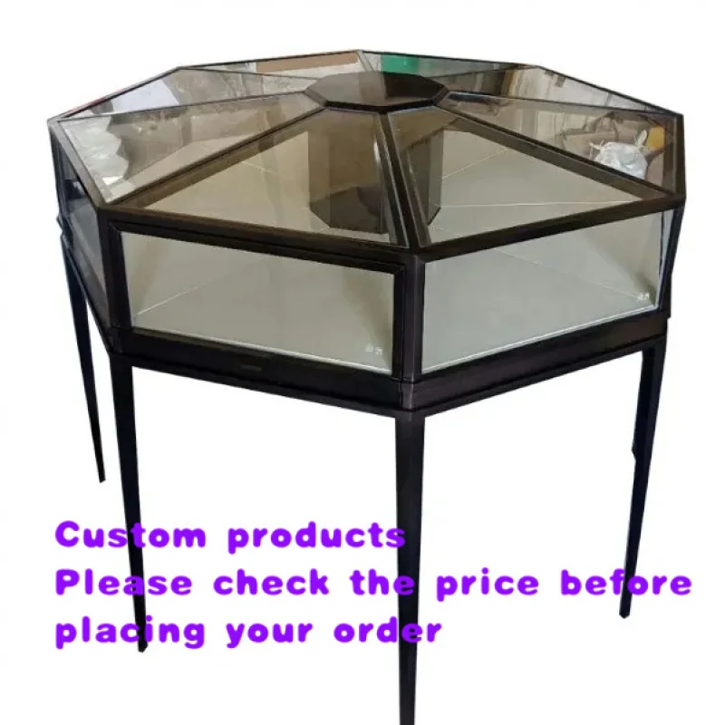 custom.Latest Customized Luxury Exhibition Melamine Glass Furniture Display Cabinet Jewelry，Glass display cabinet with LED light