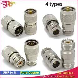 PL259 SO239 UHF Jack to N Type Plug Male / Female Coaxial Connector RF Radio Coax Adapter Kit Straight Low Loss Converter Copper