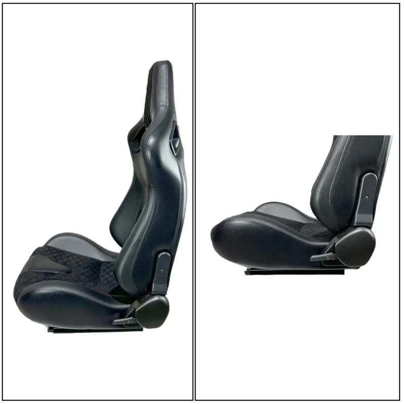 Suitable for New Patchwork Fabric Diamond Grid Universal Adjustable Modified Car Seats Sim Racing Seat - view 4