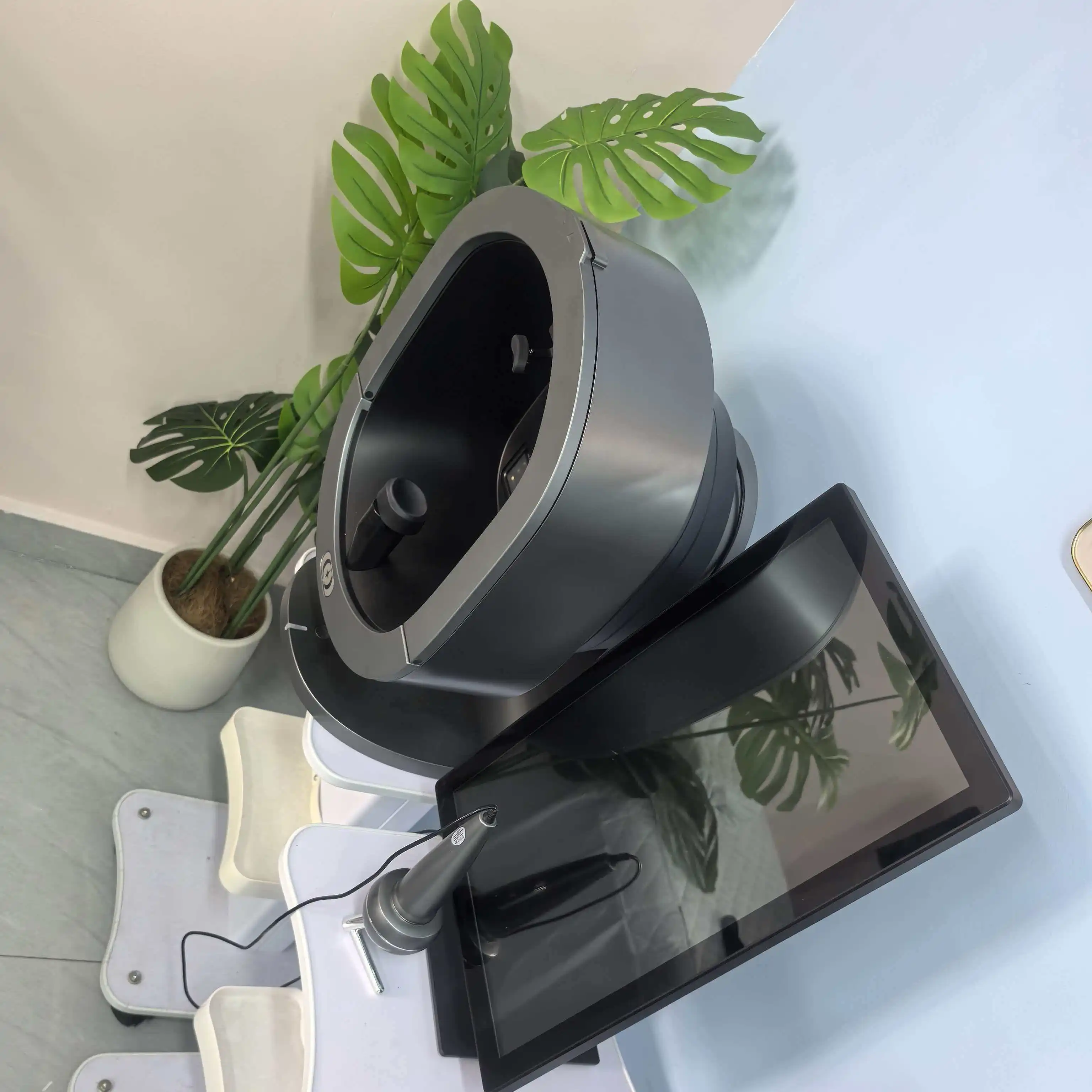 업그레이드된 X5 3D AI 피부 이미지 분석기 고화질 픽셀 전체 얼굴 스캔 다중 스펙트럼 수분 두피 감지