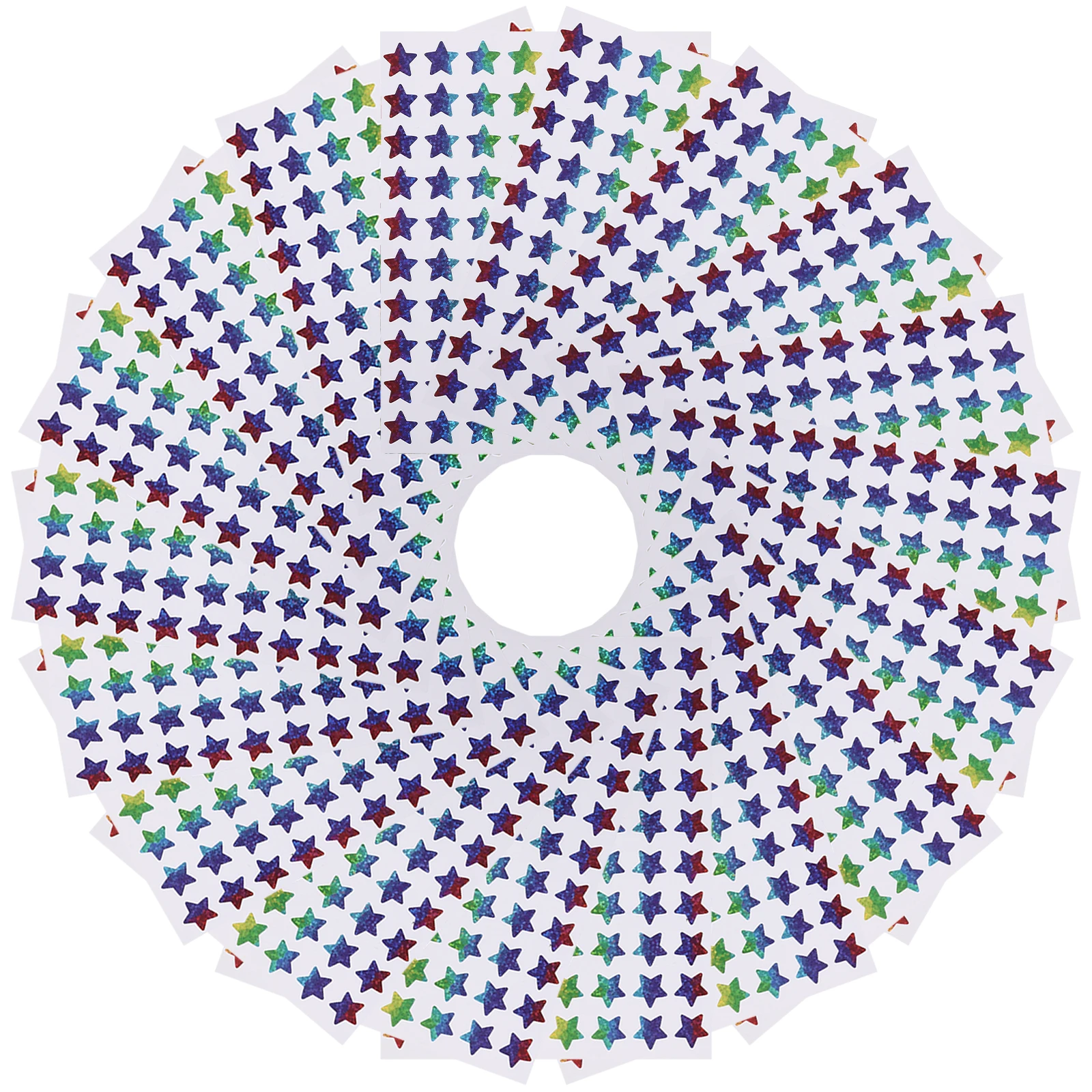 

18 Sheets Colorful Star Stickers Multi-Function Decorative Labels for Laptop Phone Bottle Notebook Album Candy Bag Envelope