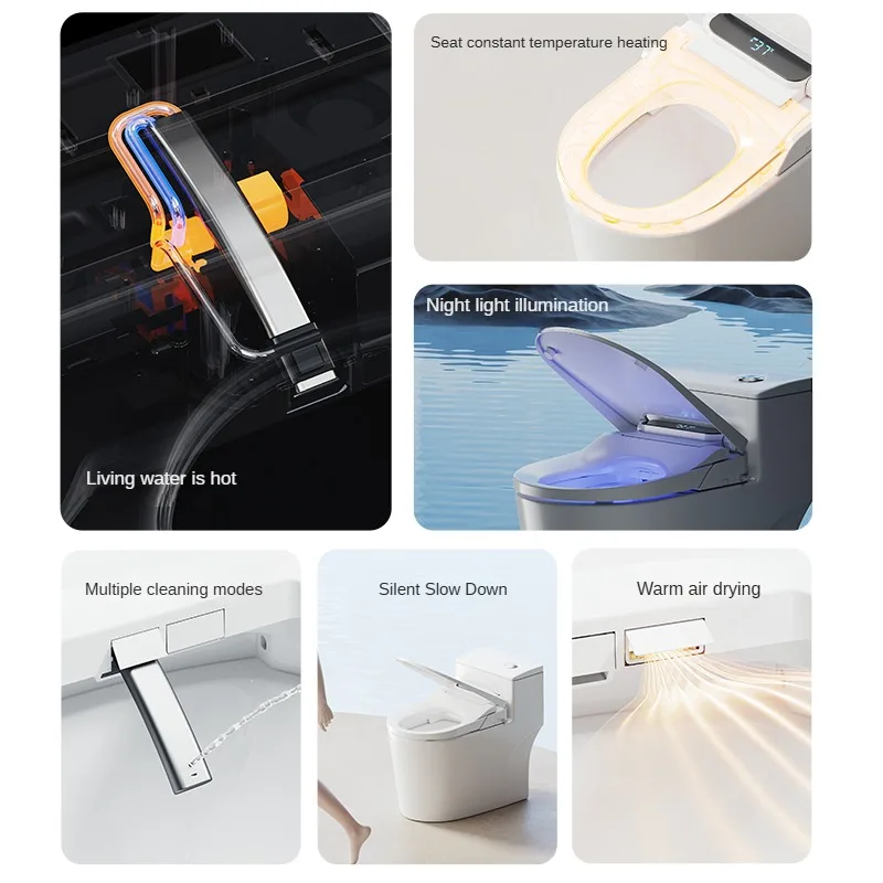 Quality Smart Toilet Seat Cover with Remote Control Factory Supply Instant Heated Bidet Panel Square Shape