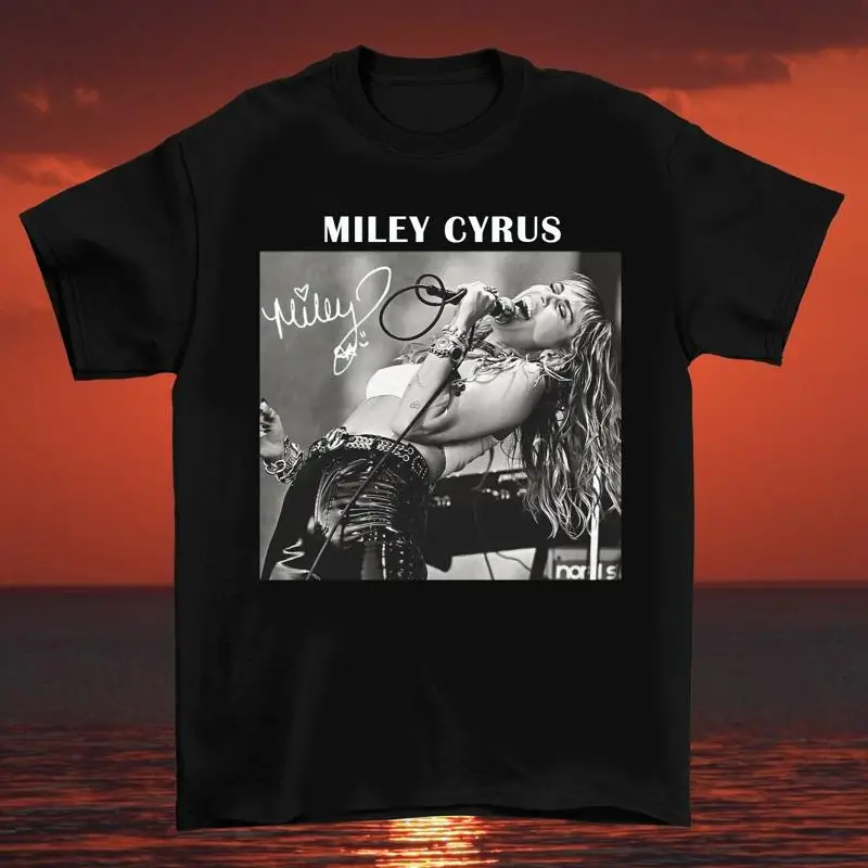 

Miley Cyrusssss On Stage Pop Rock Singer T Shirt All Size S 4Xl New